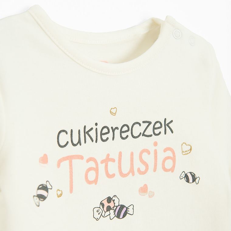 Cool Club, Body dziewczęce z długim rękawem, białe