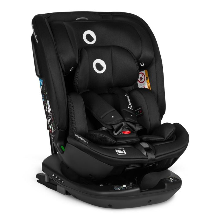 Lionelo, Bastiaan, RWF, I-size, fotelik samochodowy, Black Carbon, 0-36 kg, 40-150 cm