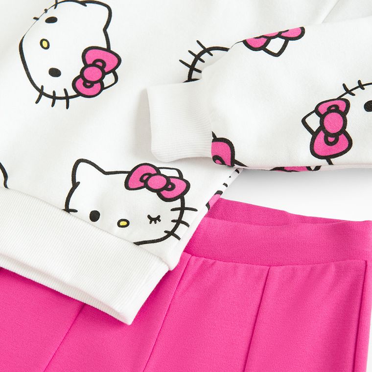 Cool Club, Bluzka dziewczęca z długim rękawem, różowa, Hello Kitty