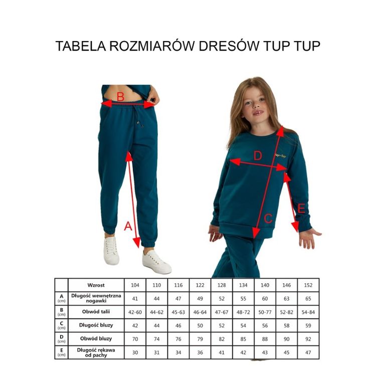 Dres dziewczęcy, różowy, Tup Tup