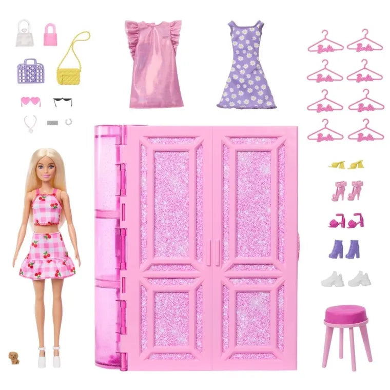 Barbie, Szafa Marzeń 3.0, domek do zabawy z lalką i akcesoriami