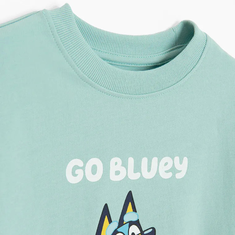 Cool Club, Bluzka dziewczęca z długim rękawem, niebieska, Bluey