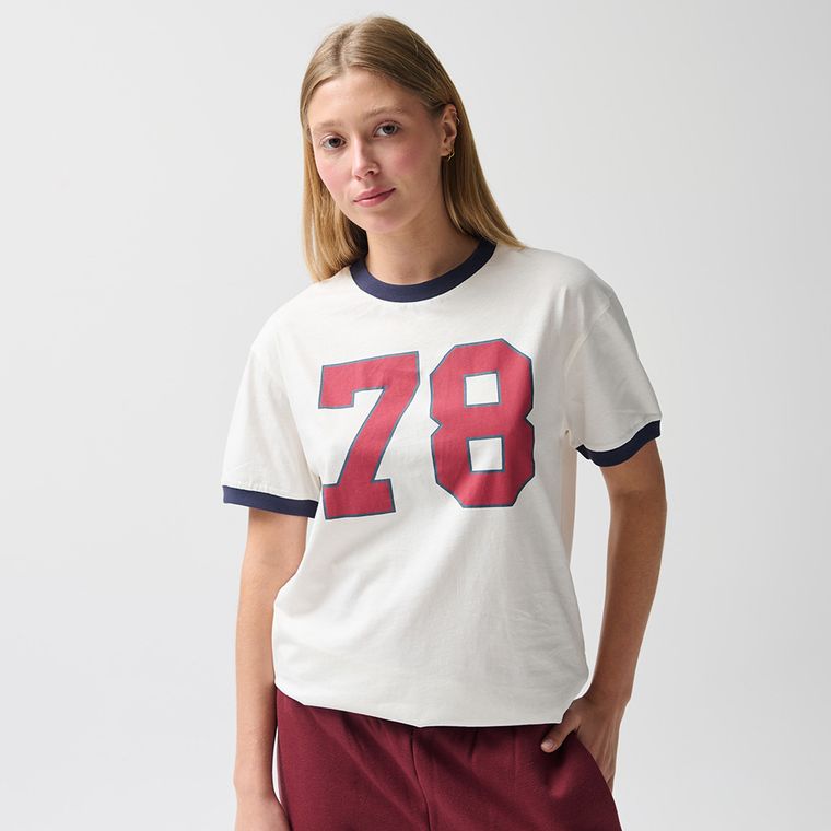 Bawełniany t-shirt z nadrukiem oversize NOWEAR