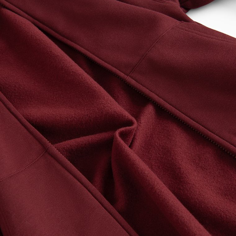 Rozpinana bordowa bluza oversize z kapturem NOWEAR