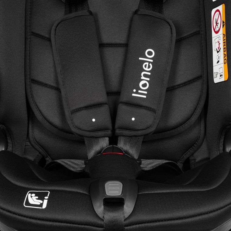 Lionelo, Bastiaan, RWF, I-size, fotelik samochodowy, Black Carbon, 0-36 kg, 40-150 cm