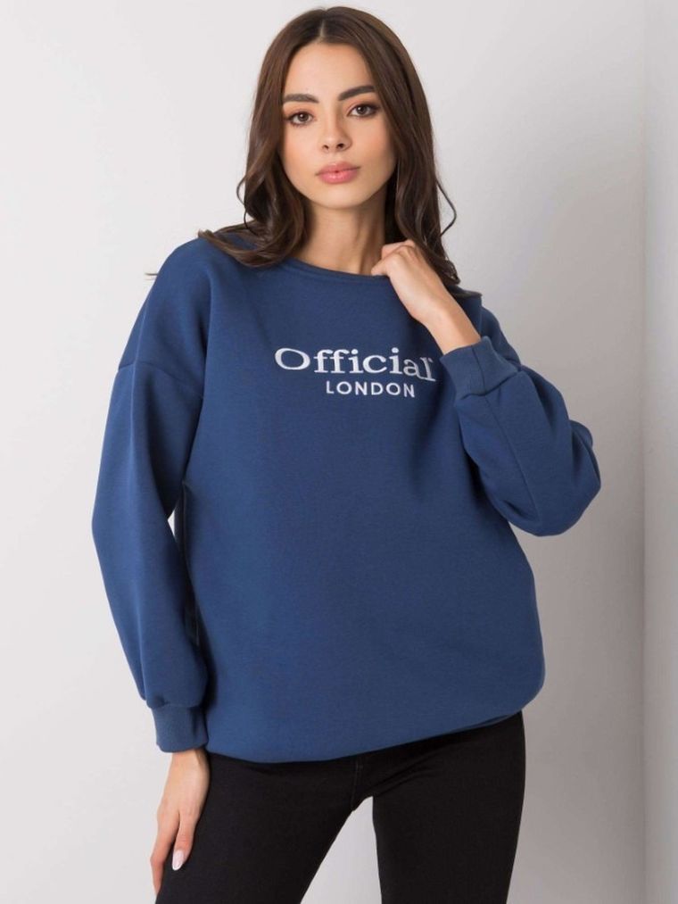 Bluza damska, granatowa, Ex Moda