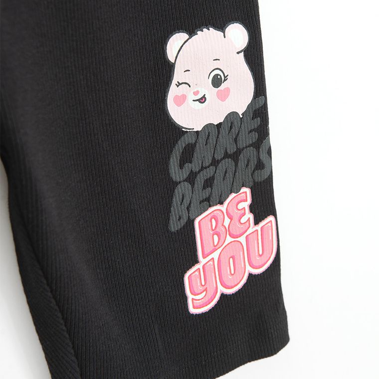 Cool Club, Komplet dziewczęcy, T-shirt, crop top, Legginsy, kolarki, prążkowane, mix, Troskliwe Misie