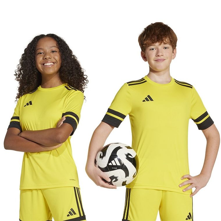 T-shirt dziecięcy, biały, Adidas Squadra