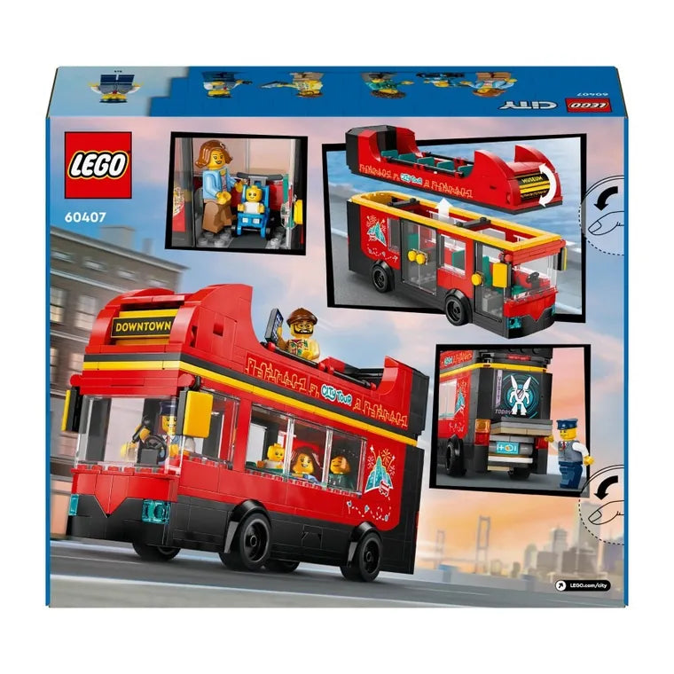 LEGO City, Czerwony, piętrowy autokar, 60407
