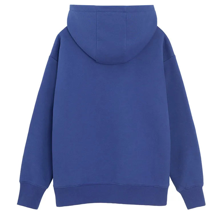 Niebieska bluza z kapturem o kroju oversize NOWEAR