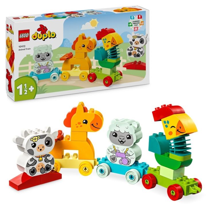 LEGO DUPLO My First, Pociąg ze zwierzątkami, zabawka, 10412