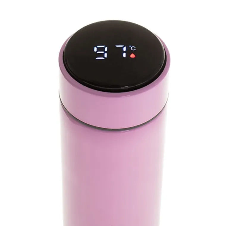 Adler, termos LED, różowy, 473 ml