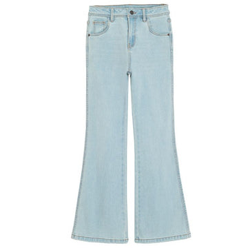 Regulowane spodnie jeansowe flare z przetarciami Cool Club