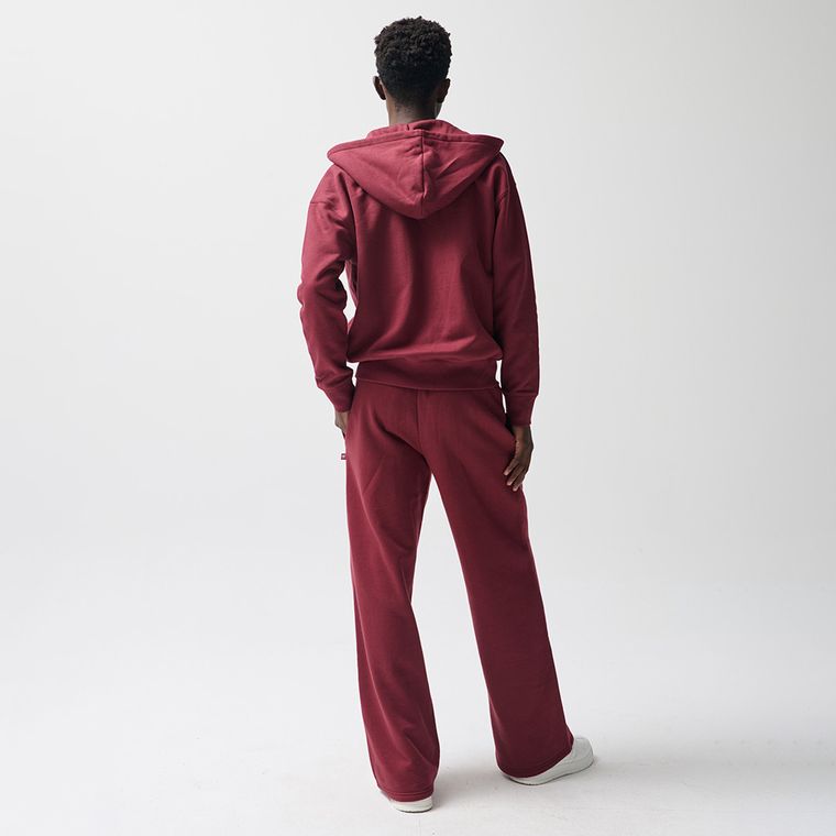 Rozpinana bordowa bluza oversize z kapturem NOWEAR