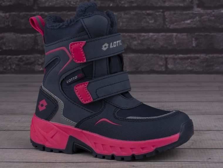 Buty zimowe dziecięce, ocieplane, czarne, Lotto