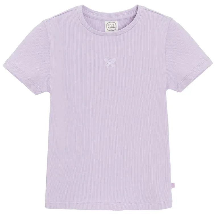 Cool Club, T-shirt dziewczęcy, prążkowany, mix, zestaw, 2 szt.