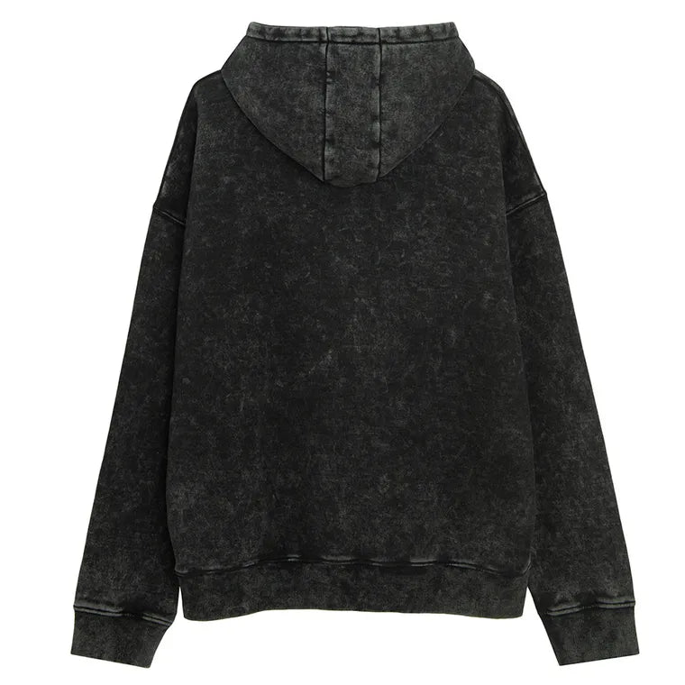 Grafitowa bluza z kapturem o kroju oversize NOWEAR