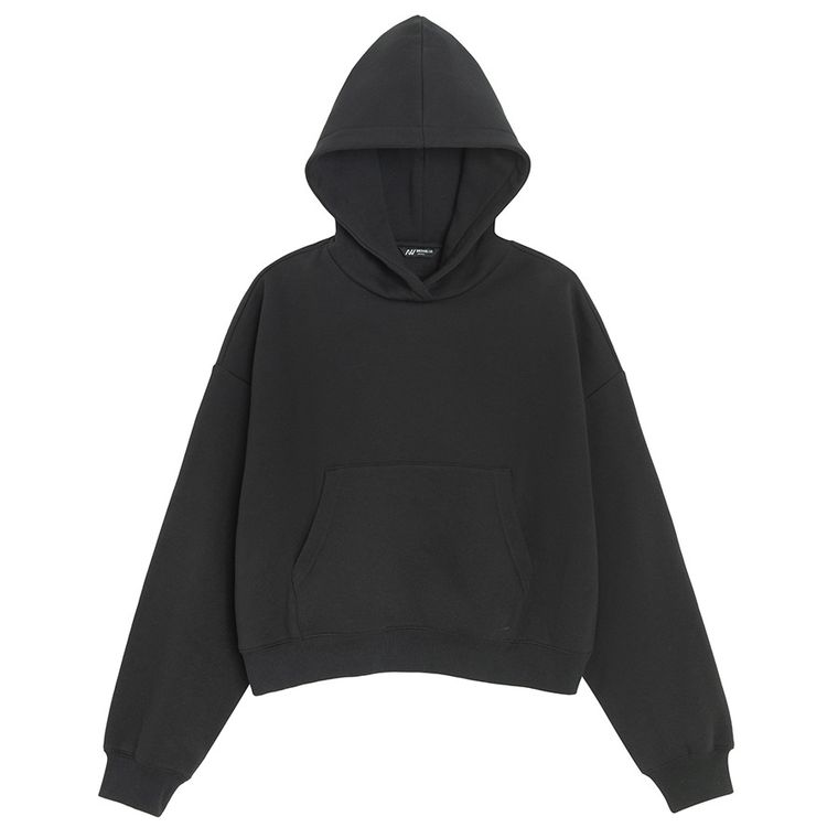 Czarna bluza cropp boxy z kapturem NOWEAR