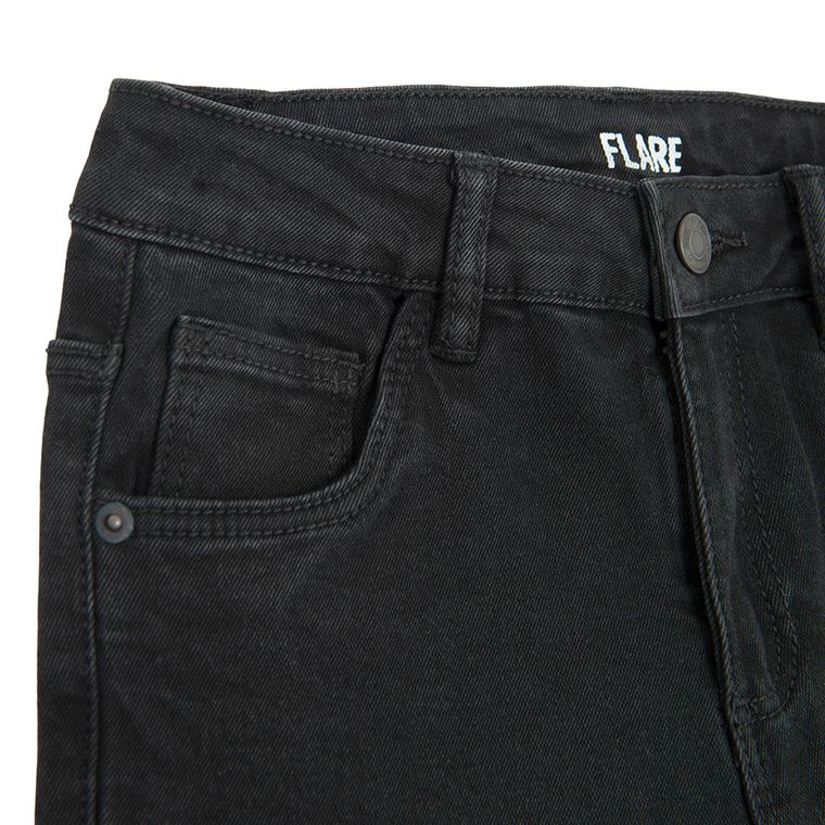 Regulowane spodnie jeansowe flare z przetarciami Cool Club