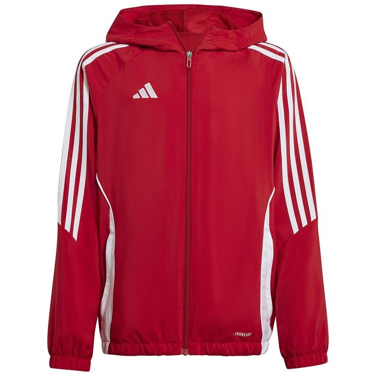 Kurtka chłopięca z kapturem, czerwona, Adidas