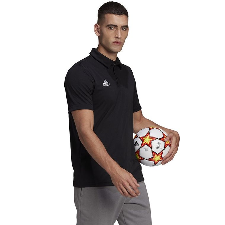 Koszulka polo męska z krótkim rękawem, czarna, Adidas Entrada 22 Polo