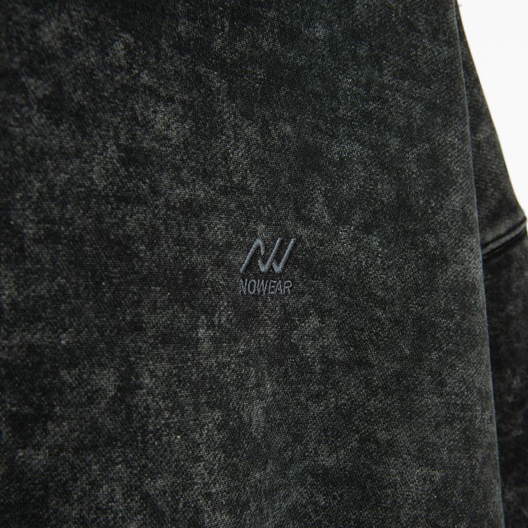 Grafitowa bluza z kapturem o kroju oversize NOWEAR