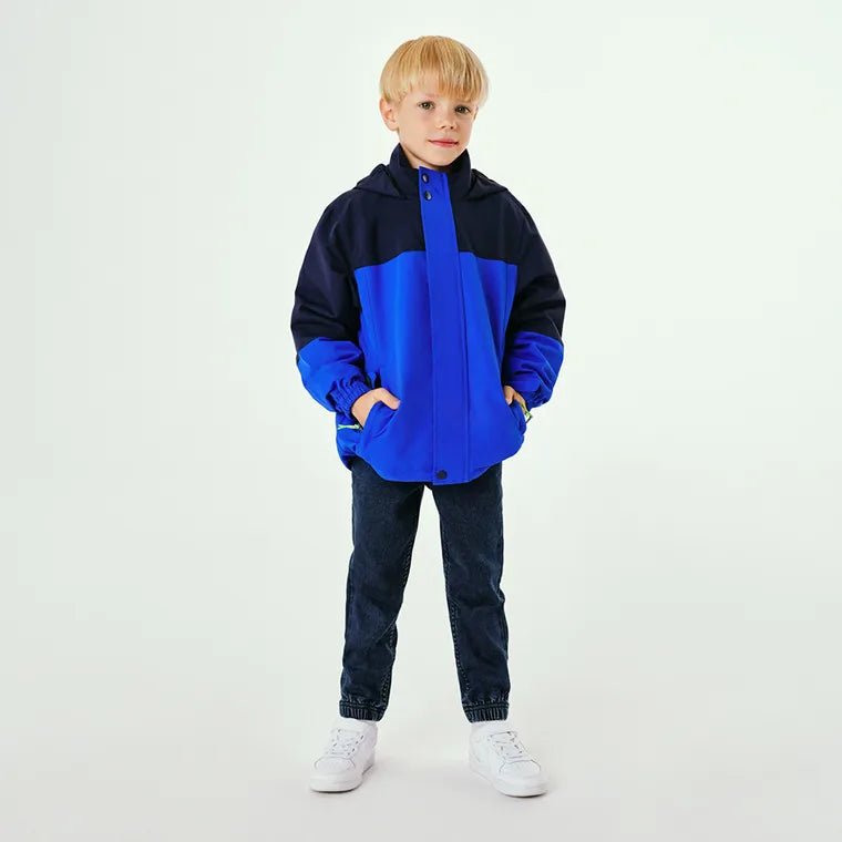 Cool Club, Wodoszczelna kurtka chłopięca z kapturem, 3w1, Kurtka softshell, niebieska