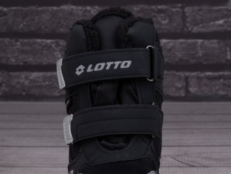 Buty zimowe dziecięce, ocieplane, czarne, Lotto