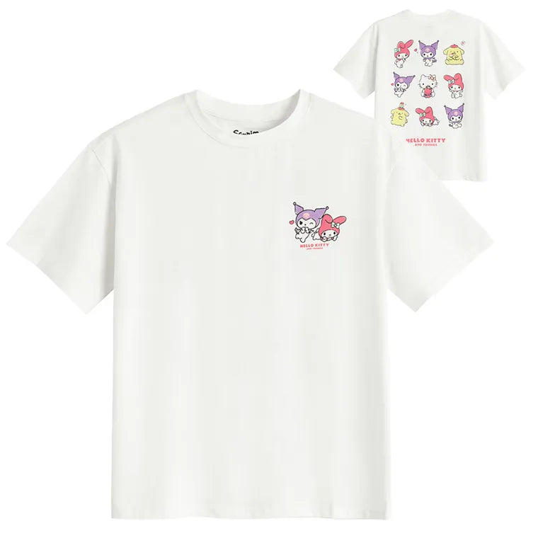 Cool Club, T-shirt dziewczęcy, biały, Kuromi