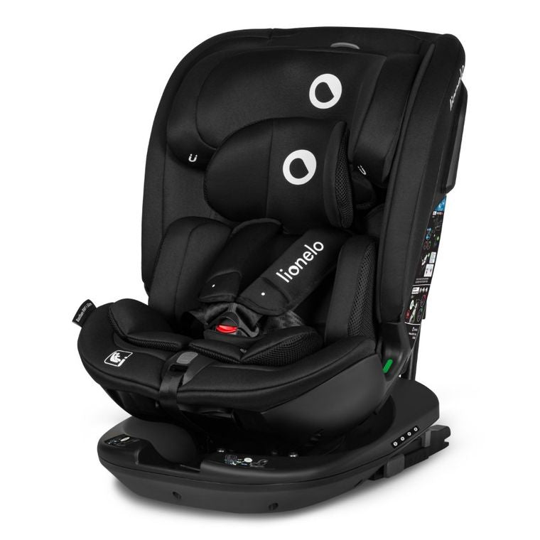 Lionelo, Bastiaan, RWF, I-size, fotelik samochodowy, Black Carbon, 0-36 kg, 40-150 cm