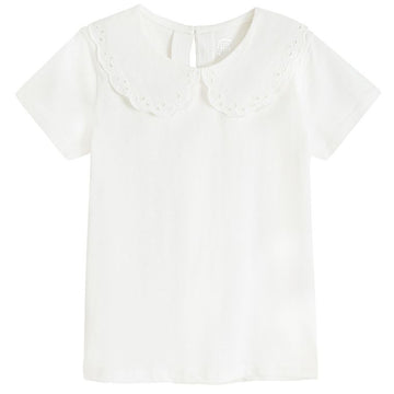 Cool Club, Bluzka dziewczęca z krótkim rękawem, biała