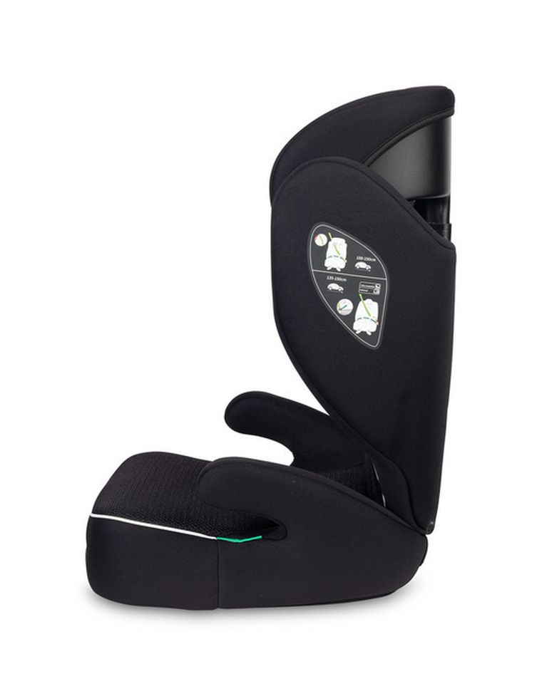 Caretero, Breezy, fotelik samochodowy 2w1, podstawka, black, 100-150 cm