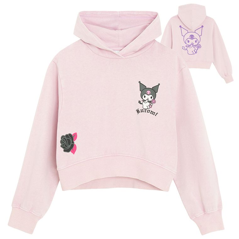 Cool Club, T-shirt dziewczęcy, oversize, fioletowy, Kuromi