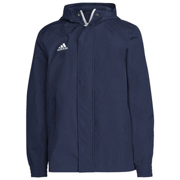 Kurtka dziecięca z kapturem, granatowa, Adidas Entrada 22