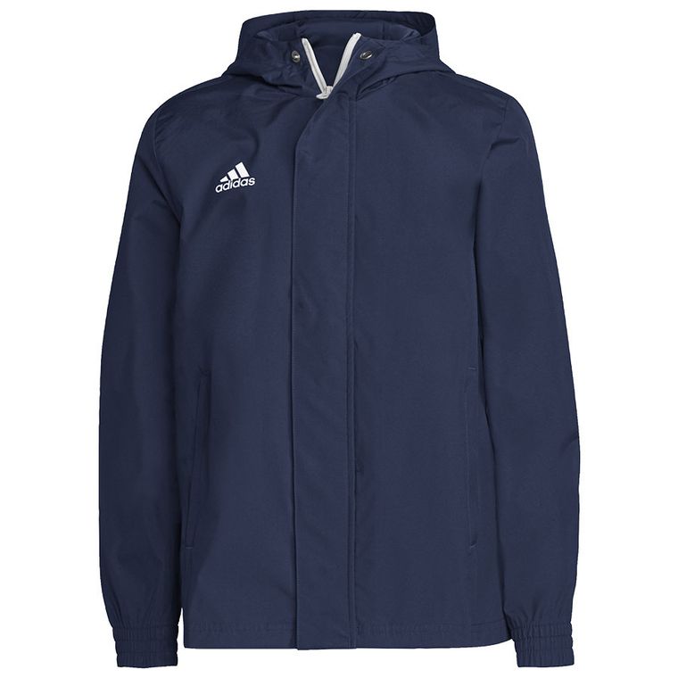 Kurtka dziecięca z kapturem, granatowa, Adidas Entrada 22