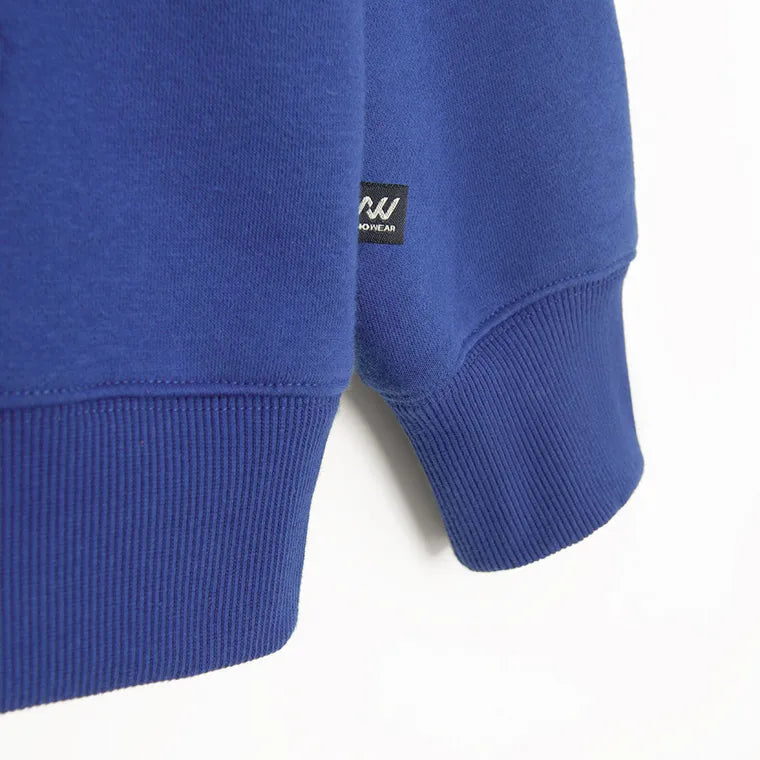Niebieska bluza z kapturem o kroju oversize NOWEAR