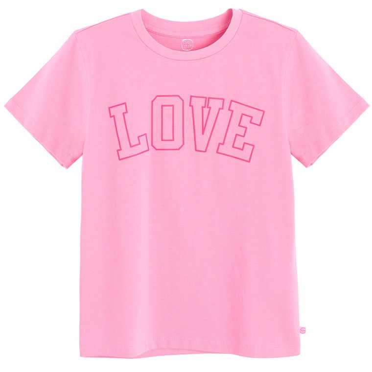 Cool Club, T-shirt dziewczęcy, różowy