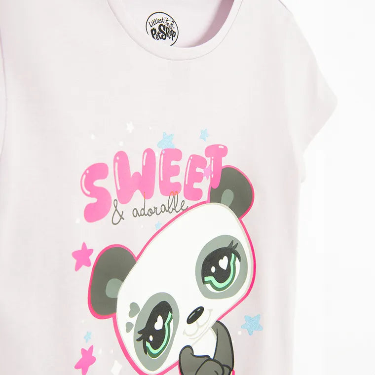 Cool Club, T-shirt dziewczęcy, beżowy, Bluey