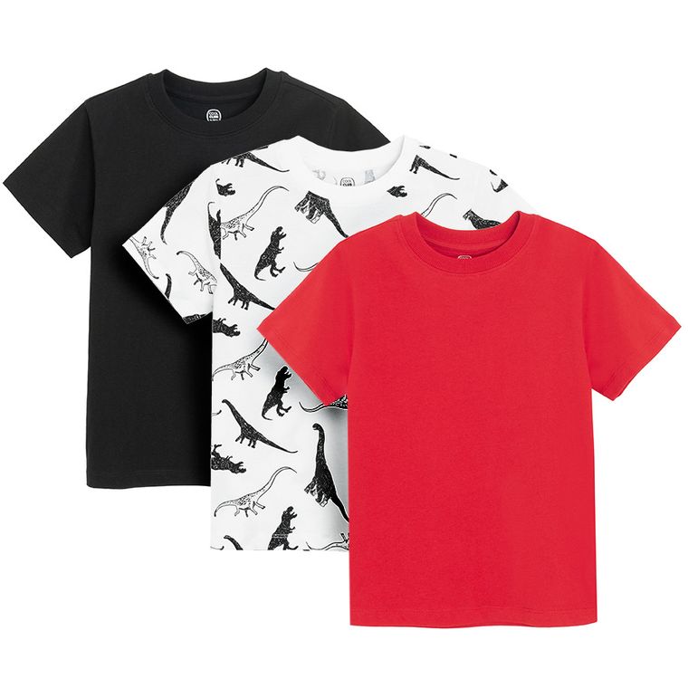 Cool Club, T-shirt chłopięcy, mix, zestaw, 3 szt.