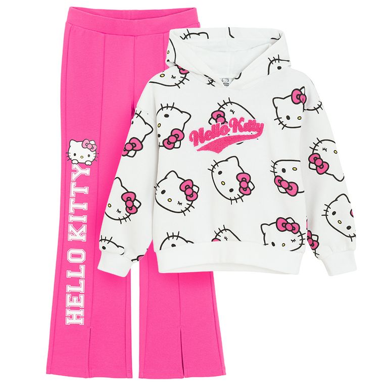 Cool Club, Bluzka dziewczęca z długim rękawem, różowa, Hello Kitty