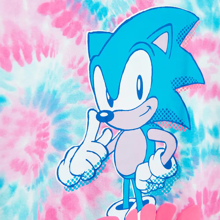 Cool Club, T-shirt dziewczęcy, crop top, różowy, Sonic the Hedgehog