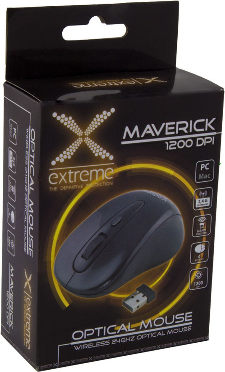 Esperanza, mysz bezprzewodowa optyczna XM104K MAVERICK 1200dpi / 2,4GHz / 3D / czarna