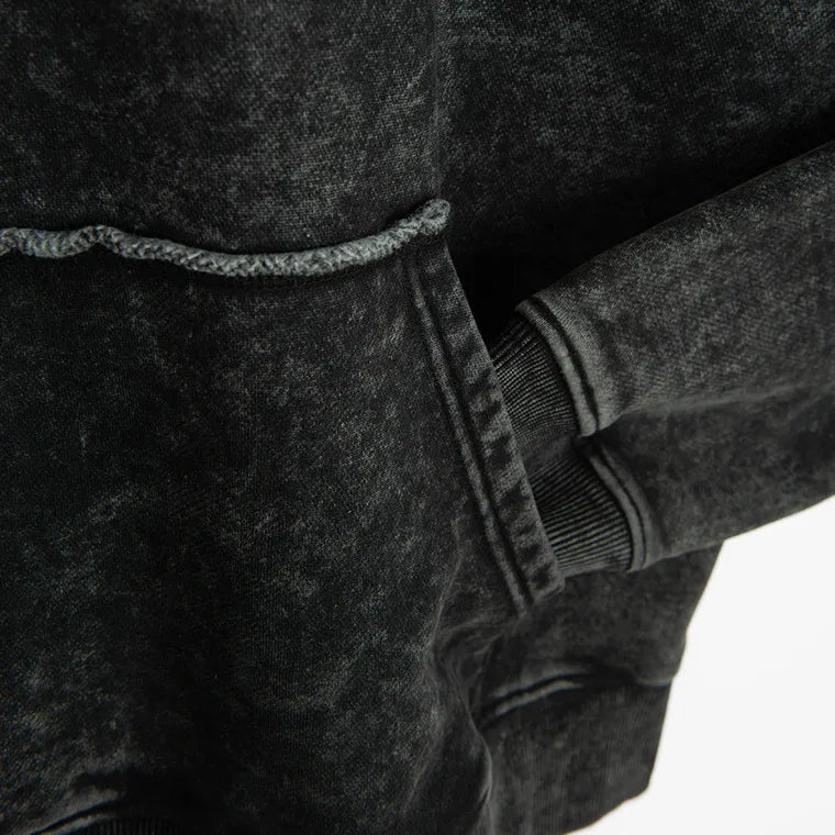Grafitowa bluza z kapturem o kroju oversize NOWEAR