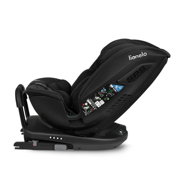 Lionelo, Bastiaan, RWF, I-size, fotelik samochodowy, Black Carbon, 0-36 kg, 40-150 cm