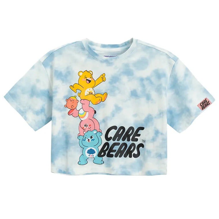 Cool Club, Komplet dziewczęcy, T-shirt, crop top, Legginsy, kolarki, prążkowane, mix, Troskliwe Misie