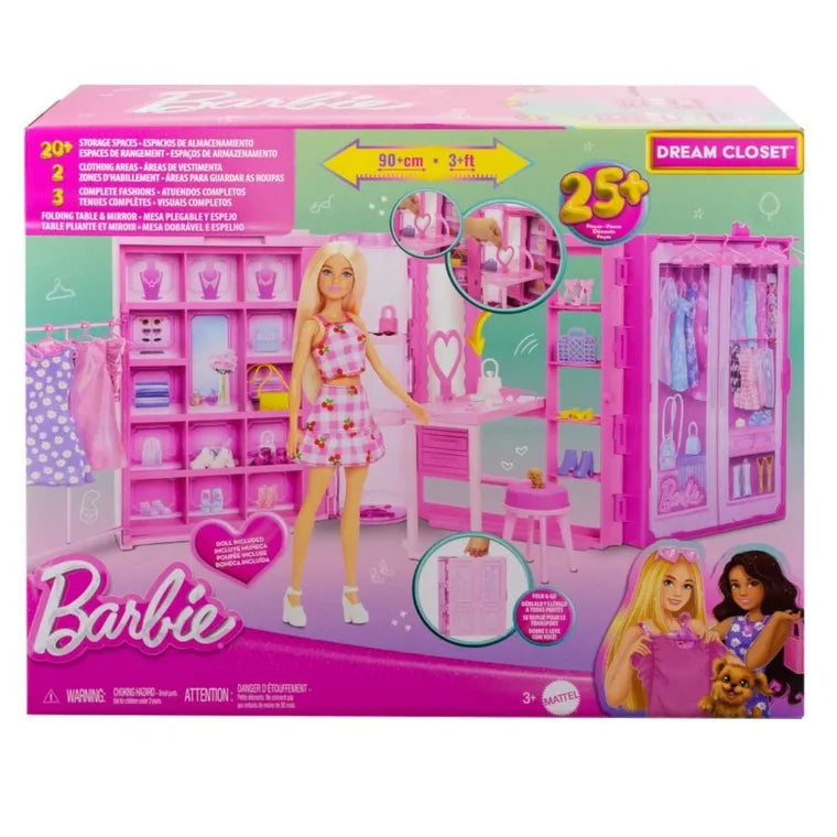 Barbie, Szafa Marzeń 3.0, domek do zabawy z lalką i akcesoriami