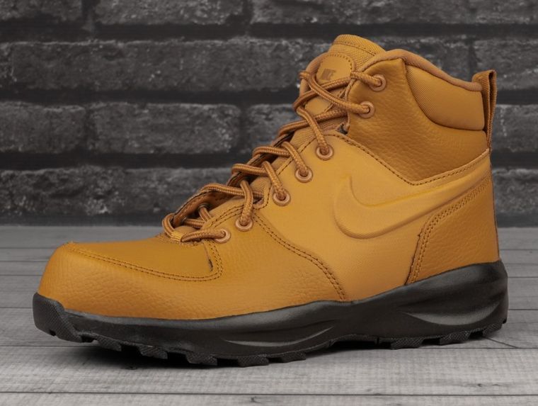 Buty zimowe dziecięce, brązowe, Nike Manoa
