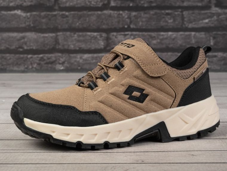 Buty sportowe dziecięce, brązowe, Lotto Ketcham Low Tex
