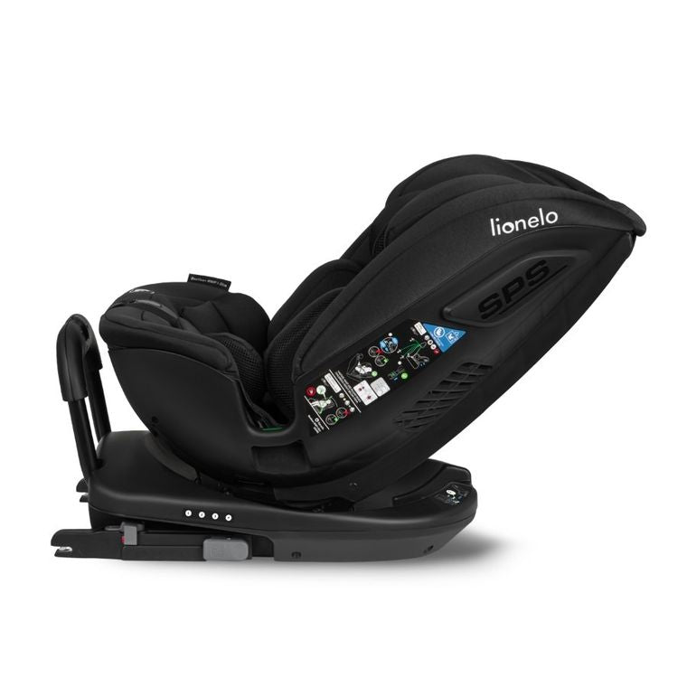 Lionelo, Bastiaan, RWF, I-size, fotelik samochodowy, Black Carbon, 0-36 kg, 40-150 cm