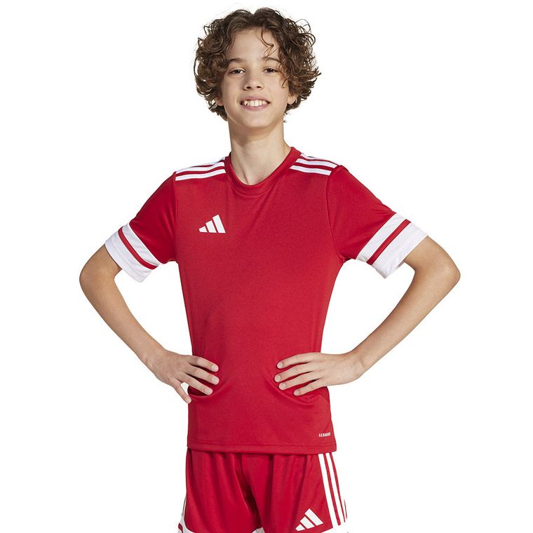 T-shirt dziecięcy, biały, Adidas Squadra